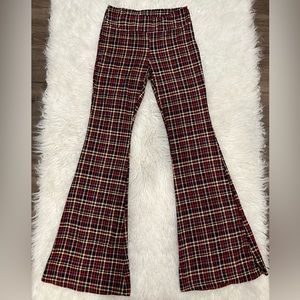 Plaid wide leg leggings.Very stretchy